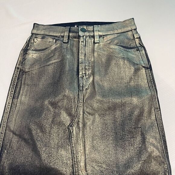 Hudson Jeans Reconstructed Midi Denim Skirt Size 25 New - Picture 4 of 12